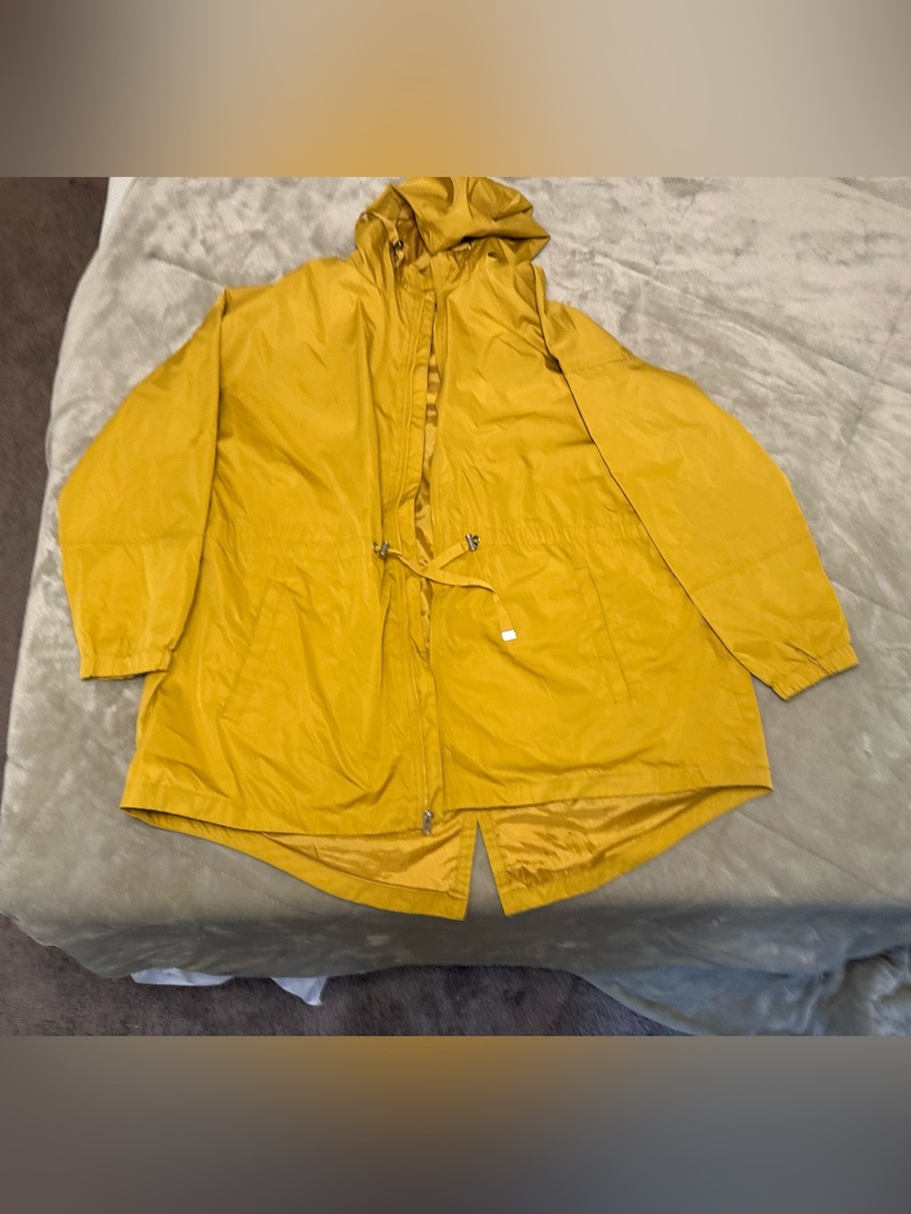 Time and Tru Mustard Yellow Hooded Jacket